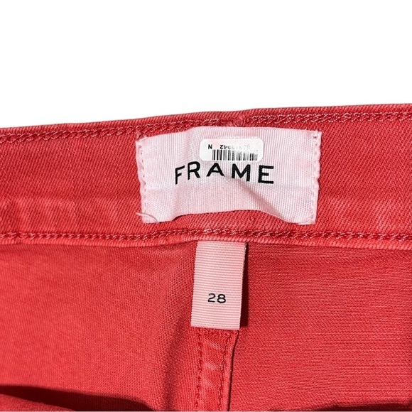 Frame Denim Le Bardot High Rise Skinny Ankle Jeans in Cherry Size 28 - Picture 13 of 14